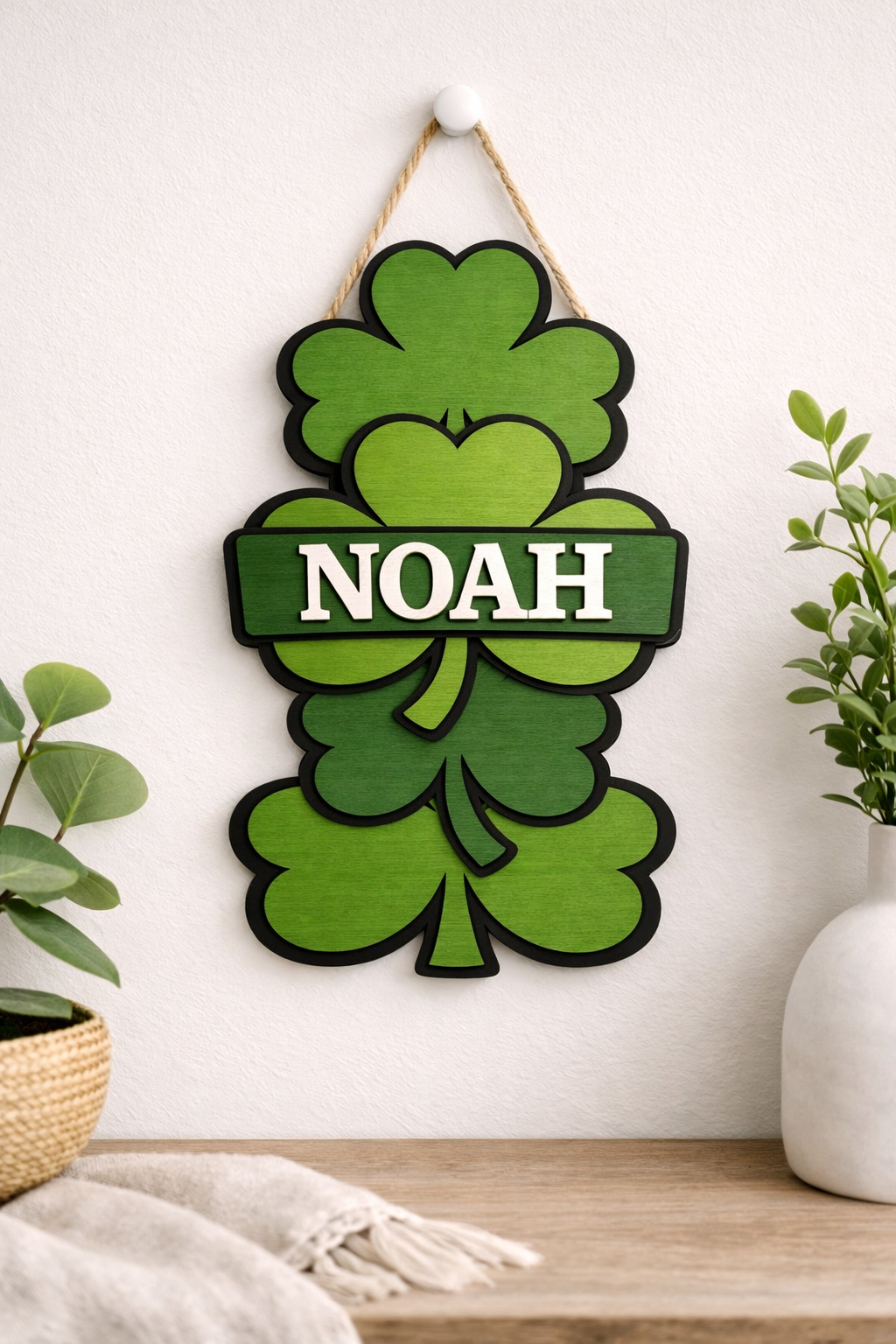 Stacked Shamrocks Sign